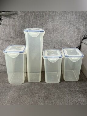 Lock & Lock Tall Storage Container Lot 1.6 Qt 1.9 Qt 2.1 Qt
